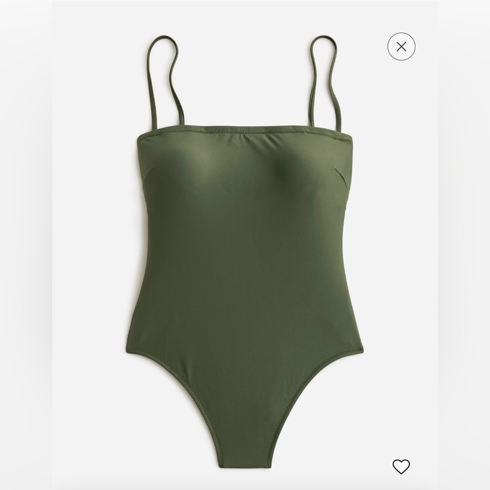 J crew square neck one-piece, cypress green - size 12